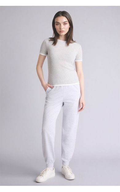 DeFacto Jogger Fıt Basıc Düz Sweatshirt Kumaşı Pantolon Gri D4234AX26SPGR210