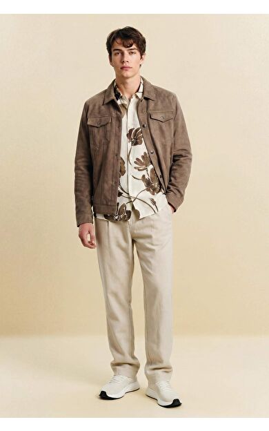 Regular Fıt Düz Paça Pamuklu Pantolon