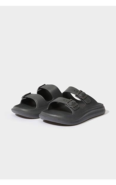 DeFacto Erkek Düz Taban Çift Bantlı Eva Terlik