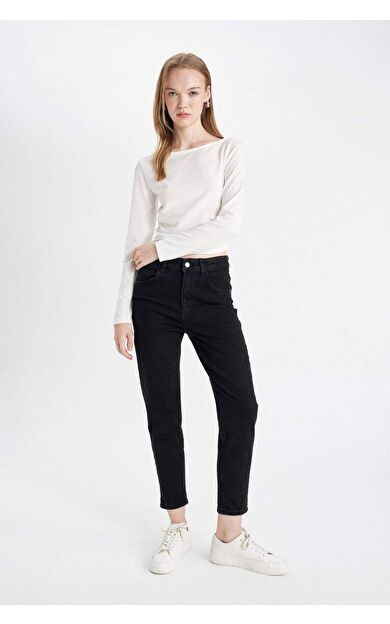 DeFacto Comfort Mom Yüksek Bel Bilek Boy Jean Pantolon D4305AX24AUNM40