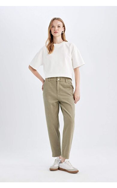 DeFacto Paperbag Yüksek Bel Bilek Boy Jean Pantolon