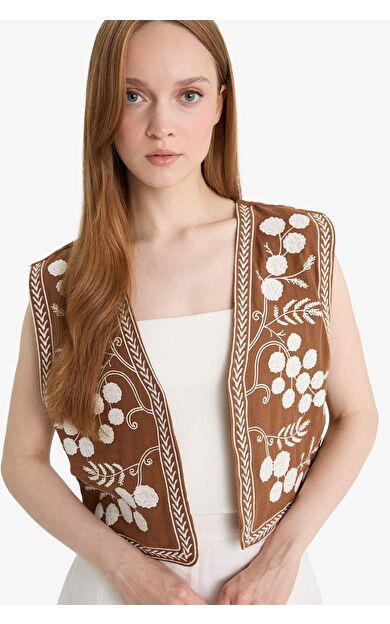 V Yaka Müslin Yelek