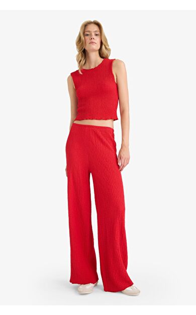 DeFacto Wide Leg Bürümcük Pantolon