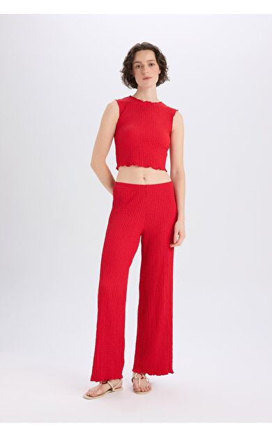 DeFacto Wide Leg Geniş Paça Bürümcük Pantolon D4415AX25SPRD117
