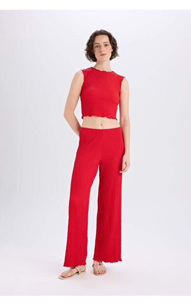 DeFacto Wide Leg Geniş Paça Bürümcük Pantolon D4415AX25SPRD117