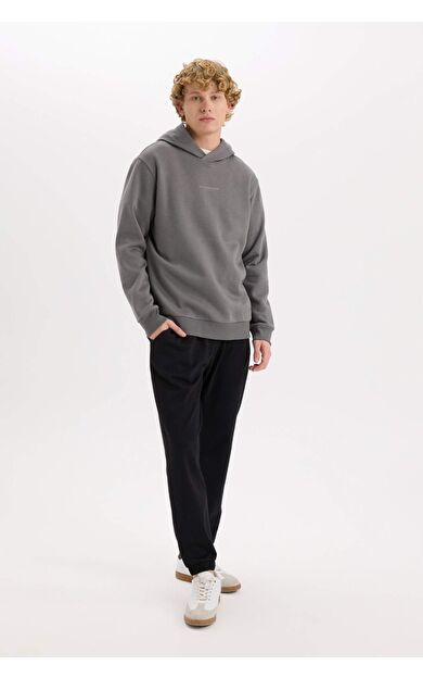 DeFacto Regular Fit Eşofman Altı Cepli Basic Düz Beli Bağcıklı Lastikli Paça D4416AX25SPBK81