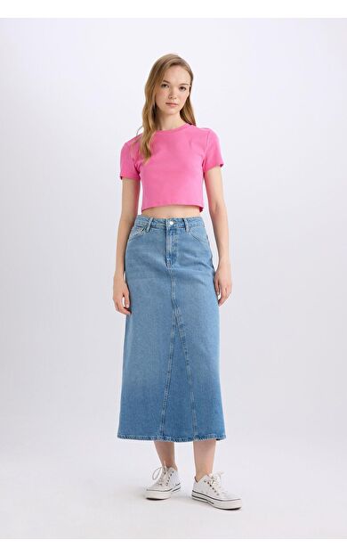 DeFacto Fashion Fit Jean Uzun Boy Etek