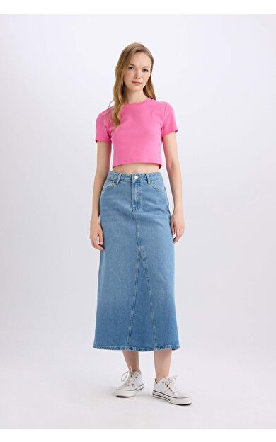 DeFacto Fashion Fit Jean Uzun Boy Etek