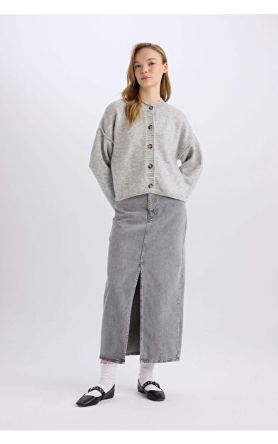 DeFacto Fashion Fit Jean Uzun Boy Etek