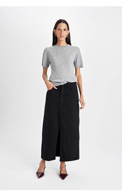 Fashion Fit Jean Midi Etek