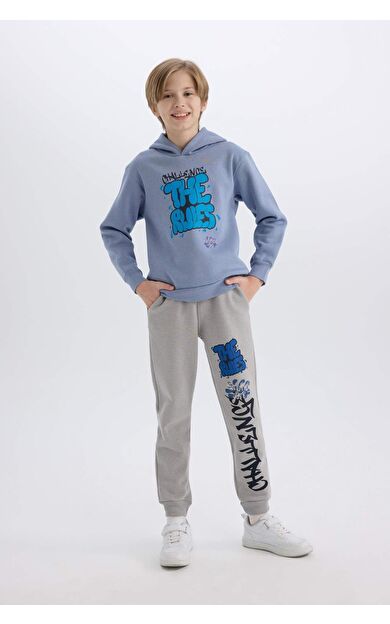 DeFacto Erkek Çocuk Regular Fit Kalın Sweatshirt Kumaşı Pantolon D4442A8NSGR451