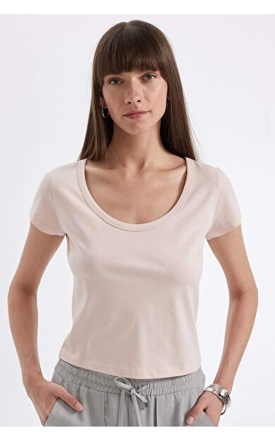 DeFacto DeFactoFit Regular Fit Bisiklet Yaka Penye Kısa Kollu Tişört D4455AX24HSPN681