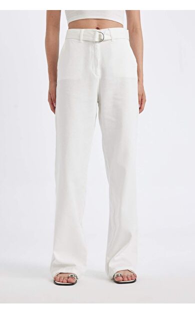 DeFacto Wide Leg Çift Cepli Yüksek Bel Standart Boy Modal Pantolon
