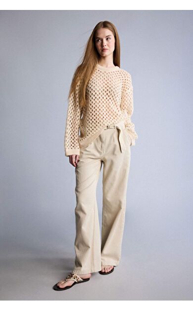 DeFacto Wıde Leg Çift Cepli Yüksek Bel Standart Boy Modal Pantolon