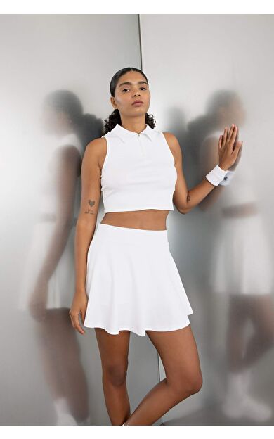 DeFacto DeFactoFit Crop Top Polo Yaka Sporcu Atlet D4490AX24HSWT80