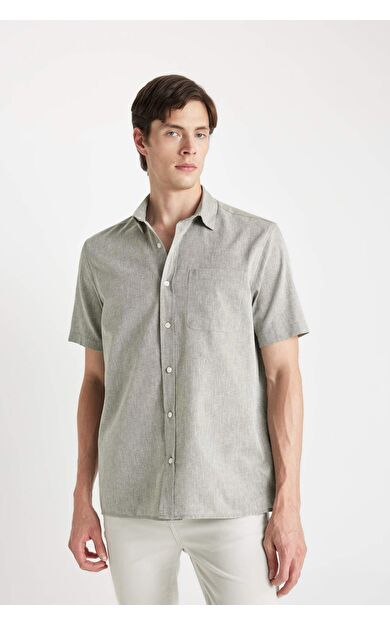 DeFacto Regular Fit Polo Yaka Kısa Kollu Gömlek D4498AX24SMKH277