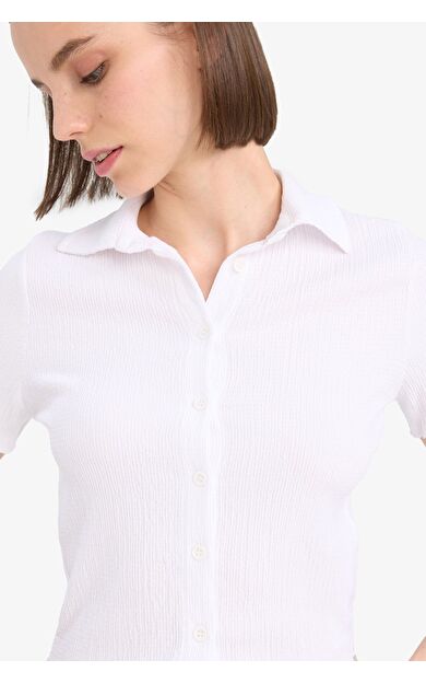 DeFacto Coool Fitted Bürümcük Kısa Kollu Gömlek D4520AX25SMWT34
