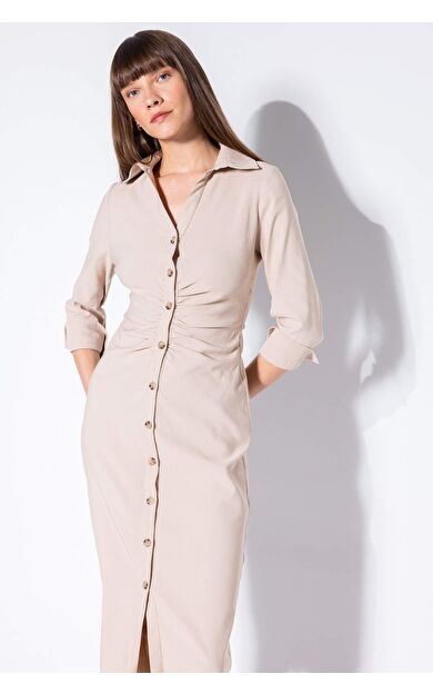 DeFacto Bengalin Yarım Kollu Midi Elbise