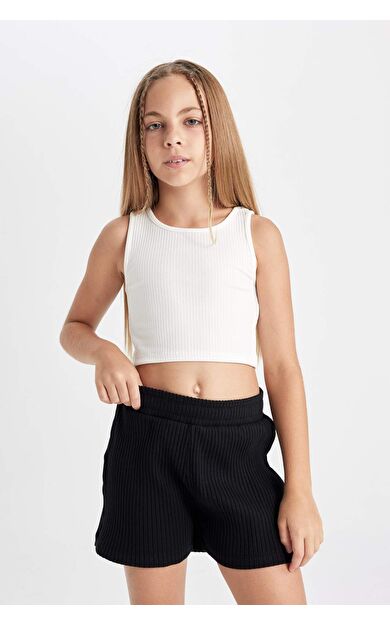 DeFactoFit Kız Çocuk Bisiklet Yaka Atlet D4566A824HSWT32