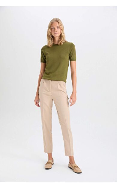 DeFacto Carrot Fit Çift Cepli Yüksek Bel Geniş Paça Pantolon