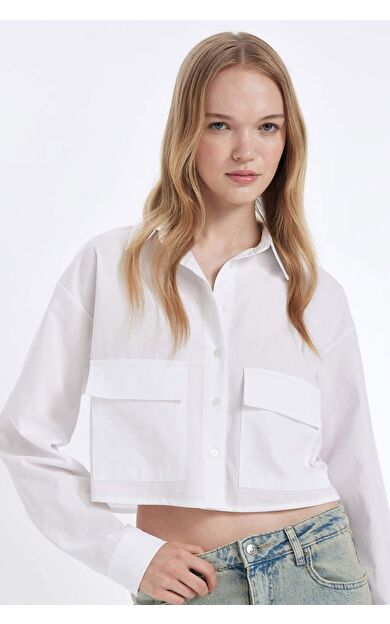 DeFacto DeFactoFit Coool Oversize Fit Poplin Uzun Kollu Gömlek