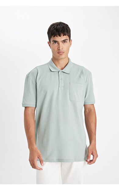 DeFacto DeFactoFit New Regular Fit Kısa Kollu Pike Polo Tişört D4610AX24SMGR488