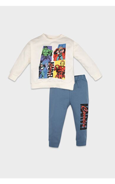 DeFacto Erkek Bebek Marvel Sweatshirt Eşofman Altı 2'li Takım