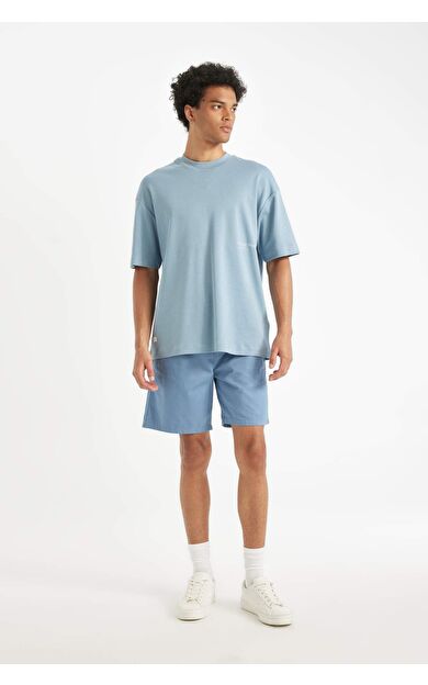 DeFacto DeFactoFit Relax Fit Gabardin Bermuda Şort D4697AX24HSBE105