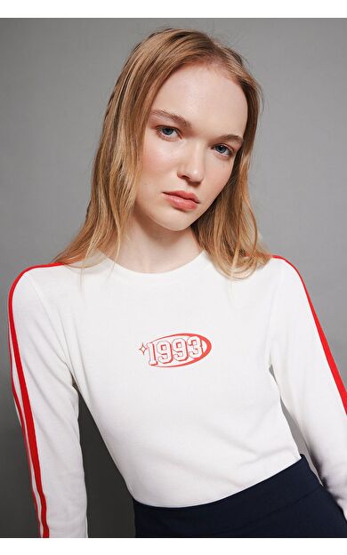 DeFacto DeFactoFit Coool Fitted Ribana Uzun Kollu Tişört D4752AX24AUWT32