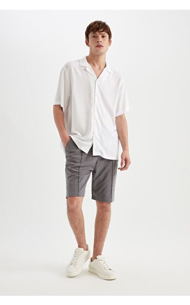DeFacto DeFactoFit Relax Fit Penye Bermuda D4760AX24HSGR474