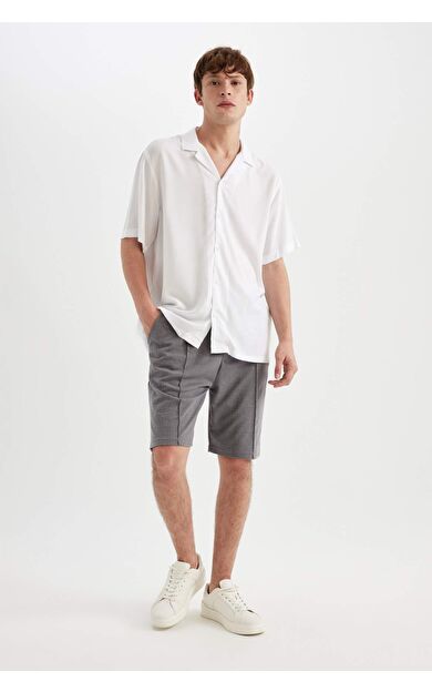 DeFacto DeFactoFit Relax Fit Penye Bermuda D4760AX24HSGR474