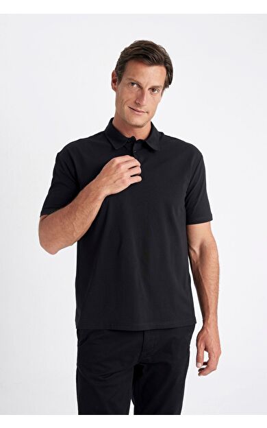 DeFacto DeFactoFit New Regular Fit Kısa Kollu Polo Tişört D4778AX24SMBK81