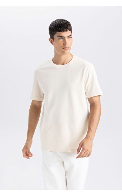 DeFacto Regular Fit Bisiklet Yaka Kısa Kollu Pike Tişört D4796AX24AUER42