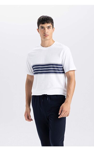 DeFacto Regular Fit Bisiklet Yaka Kısa Kollu Tişört D4798AX24AUWT32