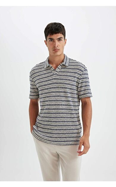 DeFacto DeFactoFit Regular Fit Triko Kısa Kollu Polo Tişört