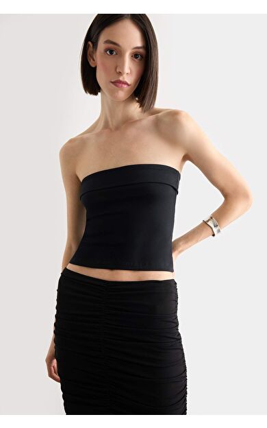 DeFacto Fitted Straplez Bluz