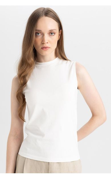 DeFacto Bisiklet Yaka Basic Kolsuz Tunik