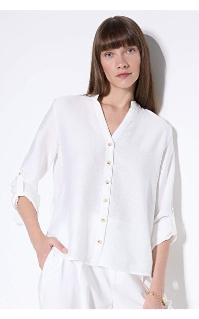 DeFactoFit Regular Fit Bisiklet Yaka Uzun Kollu Gömlek