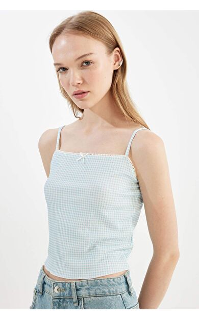 DeFactoFit Coool Fitted Baskılı Atlet