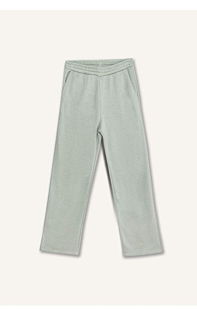 DeFacto Straight Fit Beli Lastikli Basic Düz Kalın Eşofman Altı