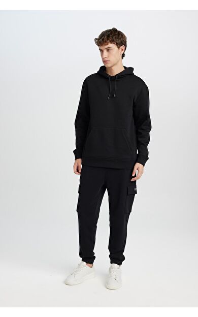 DeFacto Regular Fit Jogger Eşofman Altı Basic Düz Kargo Cepli Lastikli Paça