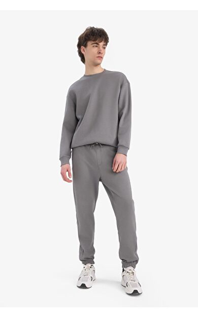 DeFacto Slim Fit Dar Kesim Fermuar Cepli Pike Eşofman Altı D5258AX25SPGR206