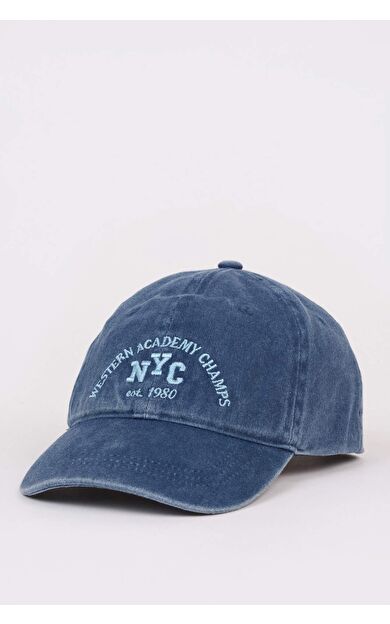 DeFacto Erkek Çocuk Nakışlı Pamuklu Cap Şapka D5313A825SMIN8