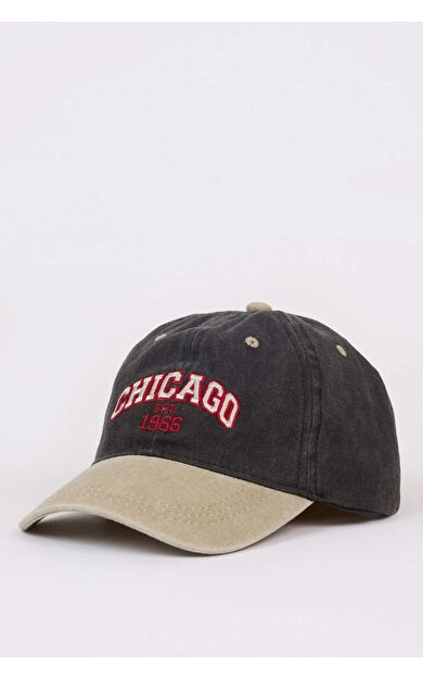 DeFacto Erkek Çocuk Nakışlı Pamuklu Cap Şapka D5315A825SMBK27