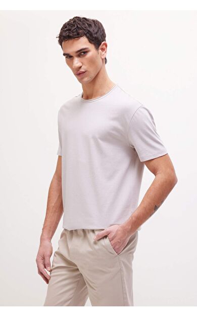 DeFacto Regular Fit Bisiklet Yaka Kısa Kollu Ağır Kumaş Tişört D5481AX25SPBG170