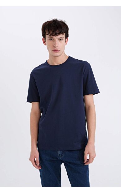 DeFacto Regular Fit Bisiklet Yaka Kısa Kollu Ağır Kumaş Tişört D5481AX25SPNV147