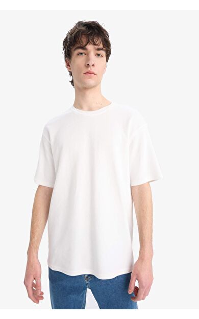 DeFacto Boxy Fit Bisiklet Yaka Kısa Kollu Tişört D5482AX25SPER105