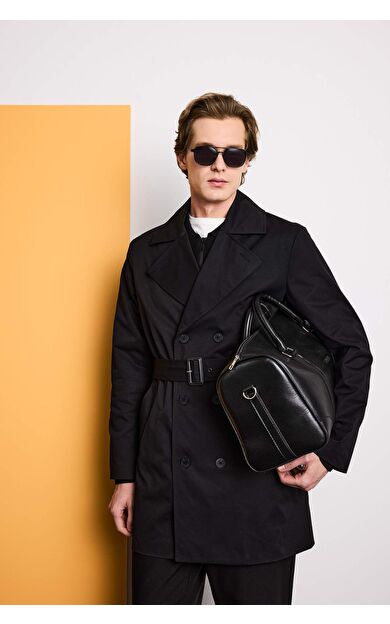 Slim Fit Astarlı Düğmeli Parka