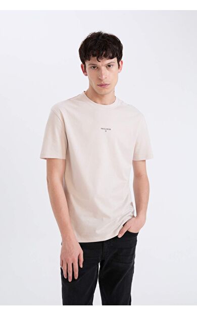 DeFacto Regular Fit Bisiklet Yaka Baskılı Kısa Kollu Tişört D5559AX25SPBG802