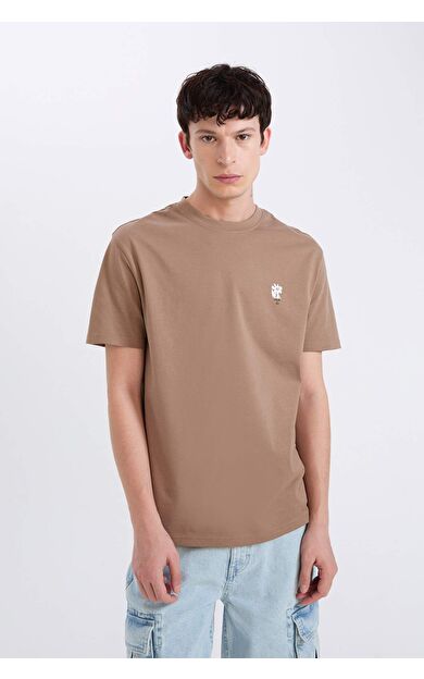 DeFacto Regular Fit Bisiklet Yaka Baskılı Kısa Kollu Tişört D5564AX25SPBN229